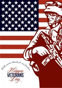 Veterans Day Modern American Soldier Card